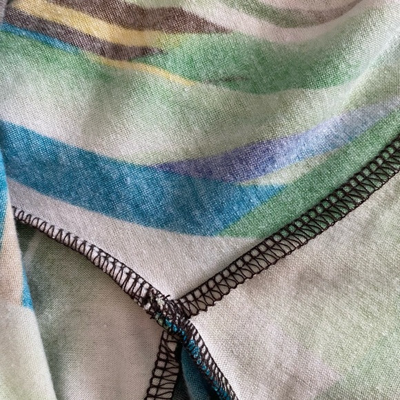 AB Studio knit top blouse top geometric abstract print 3/4 sleeves XL - Picture 14 of 16